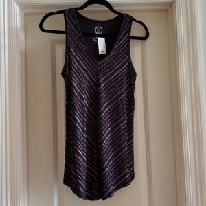 NWT Black & Silver Top
